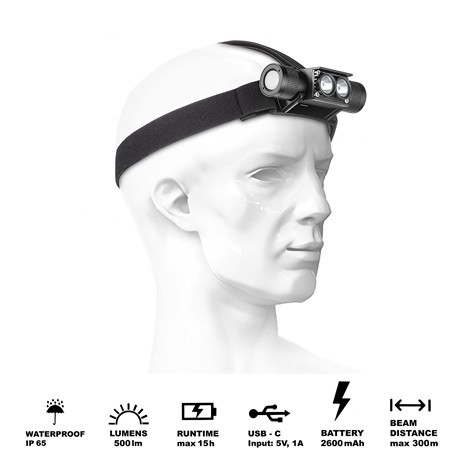 Sencor SLL 707 tölthető fejlámpa outdoor