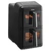 Sencor SFR 1250BK forrólevegős sütő dupla 2 x 5,8 l
