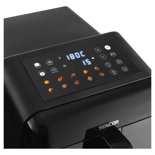 Sencor SFR 1250BK forrólevegős sütő dupla 2 x 5,8 l