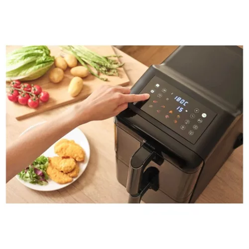 Sencor SFR 1250BK forrólevegős sütő dupla 2 x 5,8 l