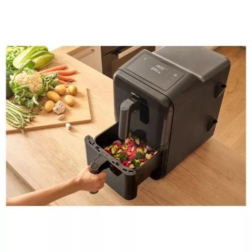 Sencor SFR 1250BK forrólevegős sütő dupla 2 x 5,8 l