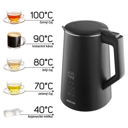 Sencor SWK 0600BK vízforraló hőmérsékletszabályozóval