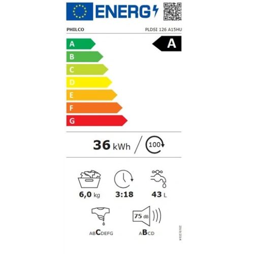 Philco PLDSI 126 A15HU mosógép elöltöltős