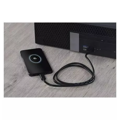 Emos SM7021BL töltő- és adatkábel usb-a 3.0 / usb-c 3.1 1 m fekete