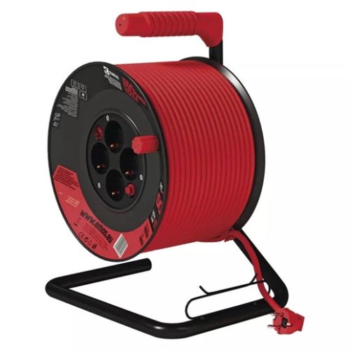 Emos P092501 kábeldob 50 m / 4 aljzat / piros / pvc / 230 v / 1,5 mm2