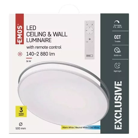 Emos ZM5166 led mennyezeti lámpa exclusive 36w 140-2880lm