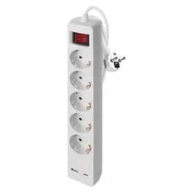   Emos P1523CU hosszabbító 3 m / 5 aljzat / kapcsolós / usb a + c / 1,5 mm2