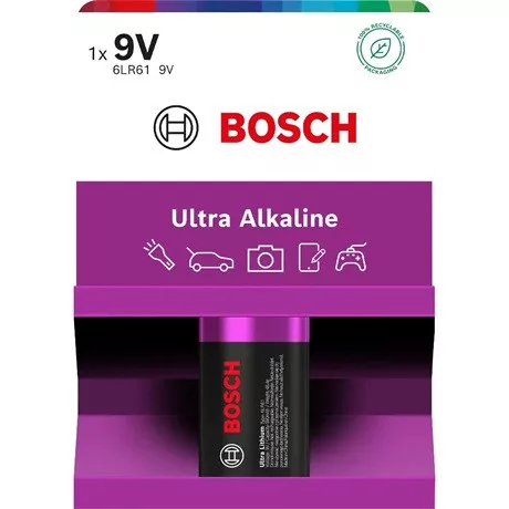 Bosch 6LR61UA1B/00 elem ultra alkaline 9v 1bliszter
