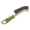 Extol Craft 960018 drótkefe hajlított, műanyag nyél, rozsdamentes acél, 24cm, 30mm szálhossz
