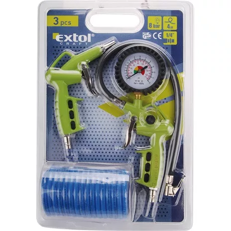 Extol Craft 99302 légkompresszor tartozék szett, 3db, 1/4" gyorscsatlakozó