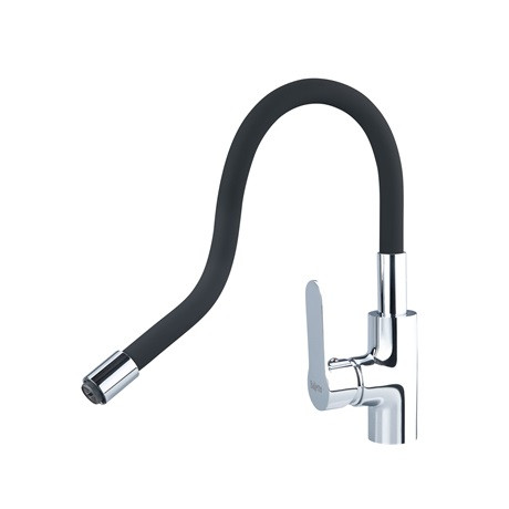 Balletto 81120 mosogató csaptelep hajlékony szilikon kifolyó csővel, 35mm, fekete