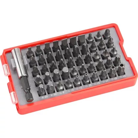 Extol Premium 8819642 behajtó készlet 51 db, lapos:3-7mm, ph0-3, pz0-3, hex 1,5-6mm, t és tta 8-40