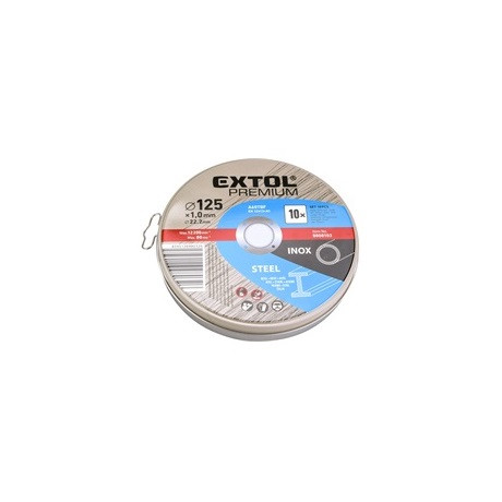 Extol Premium 8808103 vágókorong 10 db, acélhoz/inoxhoz, kék, 125×1×22,2mm