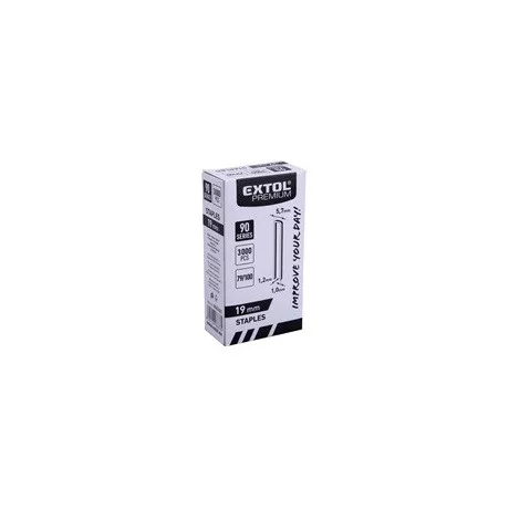 Extol Premium 8862621 kapocs 8891860 akkus tűzőgéphez 3000db 19mm