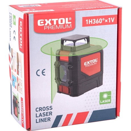 Extol Premium 8823307 lézeres vízszintező, zöld, 1d1v