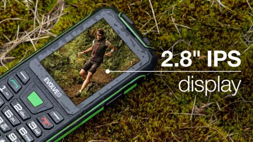 Evolveo STRONGPHONE W4  BLACK/GREEN mobiltelefon