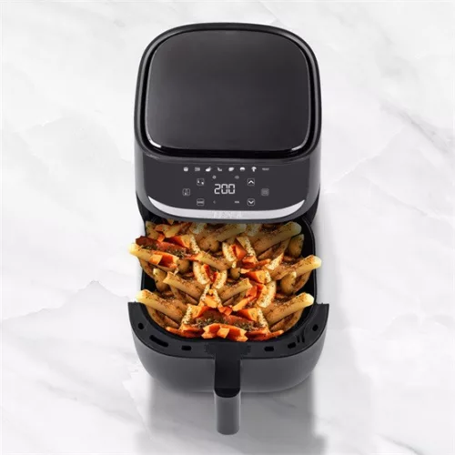 TESLA AirCook Q55 XL többfunkciós digitális forró levegős sütő - fekete