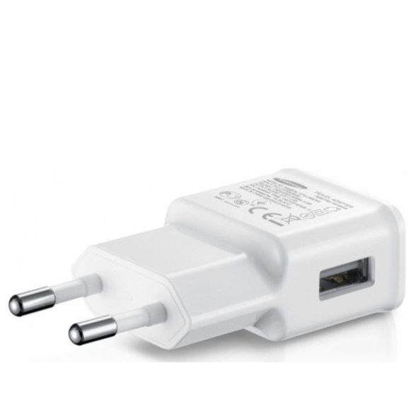 Samsung gyári USB hálózati töltő adapter - 5V/1,55A - EP-TA50EWE - fehér (ECO   csomagolás)