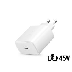   Samsung gyári USB hálózati töltő adapter Type-C bemenettel - 45W - EP-TA845EWE PD.3.0 Super Fast Charging - fehér (ECO csomagolás)