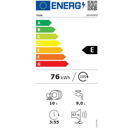 Tesla WD490MX mosogatógép keskeny 10 teríték