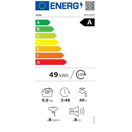 Tesla WF91460T mosógép elöltöltős 9 kg