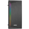 Everest Számítógépház -  BLAZON (200W táp; RGB; fekete; plexi; ATX; 1x80mm; 2xUSB2.0)