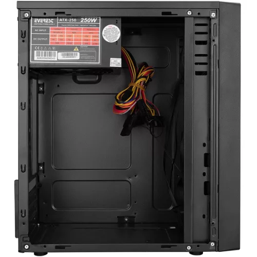Everest Számítógépház -  BLAZON (200W táp; RGB; fekete; plexi; ATX; 1x80mm; 2xUSB2.0)
