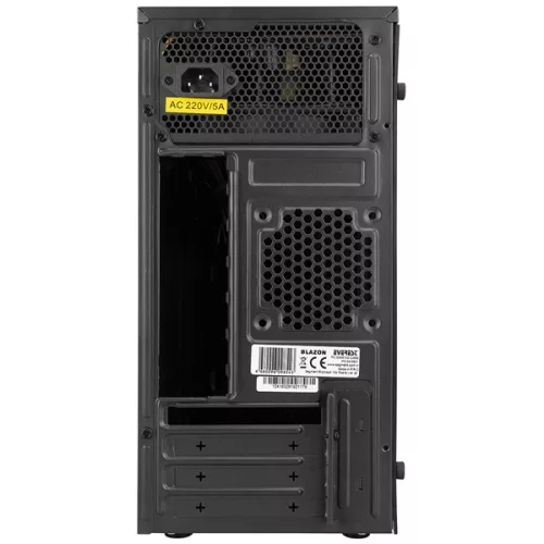 Everest Számítógépház -  BLAZON (200W táp; RGB; fekete; plexi; ATX; 1x80mm; 2xUSB2.0)