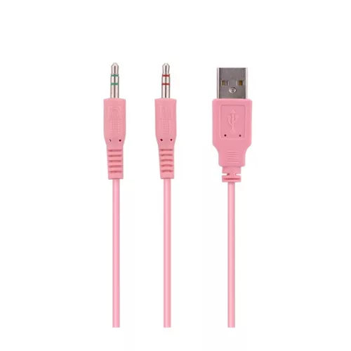 Snopy Fejhallgató - SN-GX82 PINKY (mikrofon, 3.5mm jack, hangerőszabályzó, nagy-párnás, 2m kábel, pink)