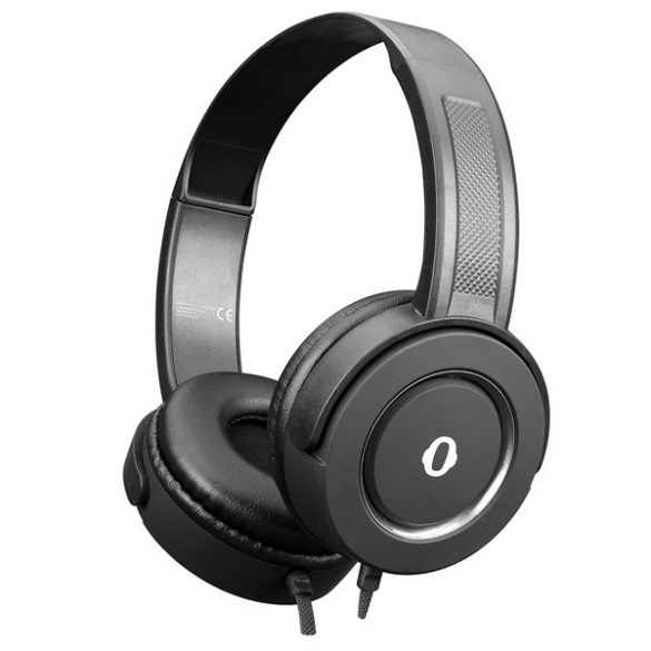 Snopy Fejhallgató - SN-401 DISCOVER Grey (mikrofon,3.5mm jack, hangerőszabályzó, nagy-párnás, 1.1m kábel, fekete-szürke)