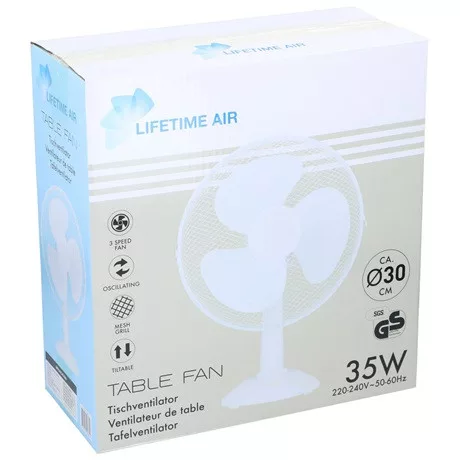 Lifetime air 8711252503844 ventilátor asztali 30 cm