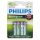 Philips R03B4RTU10/10 elem tölthető aaa 1000 mah 4-bliszter (ready to use)