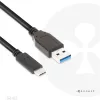 Club 3D Kábel - CAC-1523 (3.1 USB-C Gen 2 to 3.1 USB-A Gen 2, 10Gbps, 60W PD2.0, Bidirectional, 4K60Hz, M/M, 1m)