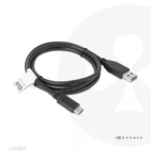 Club 3D Kábel - CAC-1523 (3.1 USB-C Gen 2 to 3.1 USB-A Gen 2, 10Gbps, 60W PD2.0, Bidirectional, 4K60Hz, M/M, 1m)