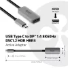 Club 3D Átalakító - CAC-1567 (USB-C to DisplayPort 1.4, 8K60Hz, DSC 1.2, HDR, HBR3)