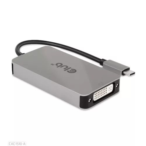 Club 3D Átalakító - CAC-1510-A (3.2 USB-C Gen 1 to DVI-D Dual Link, HDCP OFF, 4K30Hz)