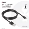 Club 3D kábel - CAC-1408 (2.0 USB-A, Micro USB, 5Gbps, 1m)