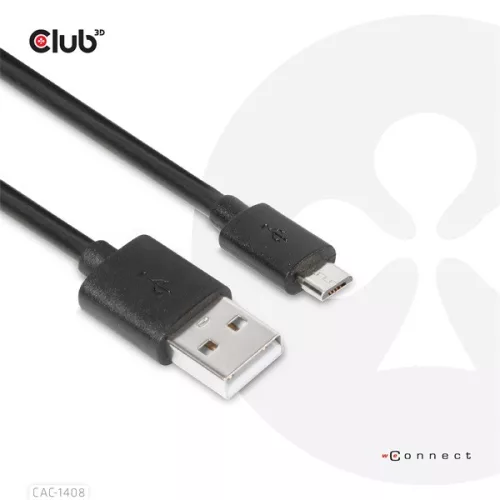 Club 3D kábel - CAC-1408 (2.0 USB-A, Micro USB, 5Gbps, 1m)