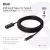 Club 3D Kábel - CAC-1536 (USB-C Gen 2 to USB-A, 10Gbps, M/F, 5m)