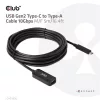 Club 3D Kábel - CAC-1536 (USB-C Gen 2 to USB-A, 10Gbps, M/F, 5m)