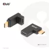 Club 3D Átalakító - CAC-1528 (USB-C Gen 2 to USB-C Gen 2, 90 fokos adapter, 10Gbps, 4k120Hz)