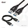 Club 3D kábel - CAC-1409 (USB-A Gen2, M/M, 10Gbps, 3A, 15W, 5V/3A, 0.5m)