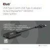 Club 3D Video Splitter - CSV-1478 (4K60HZ, 3.2 USB-C (USB-A adapterrel) to 2xDisplayPort)