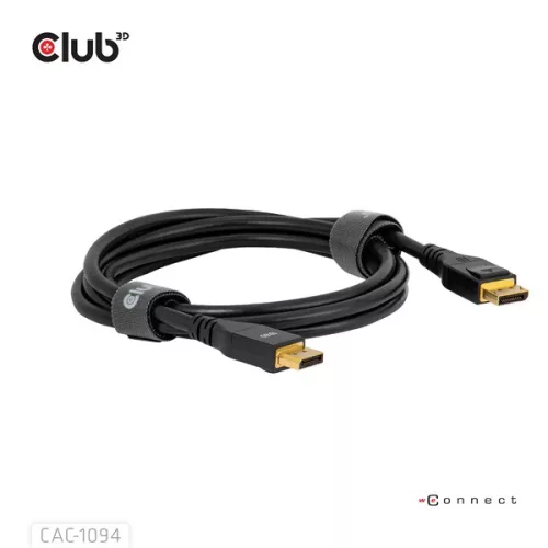 Club 3D Kábel - CAC-1094 (DisplayPort 2.1, 8K2420Hz, 2m, DP80, VESA tanúsítvány, M/M)