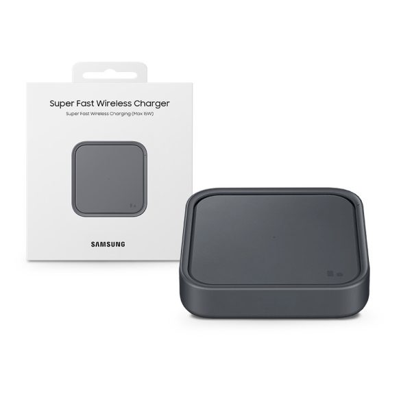 Samsung gyári vezeték nélküli töltő állomás - 15W - Samsung EP-P2400BBE Super   Fast Wireless Charger - Qi szabványos - fekete