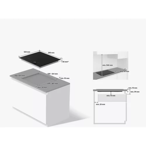 SAMSUNG NZ64B7799GK/U2 beépíthető indukciós főzőlap SmartThings Cooking érzékelővel
