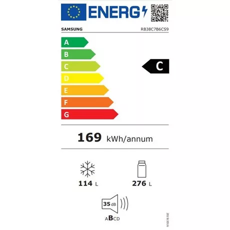 Samsung RB38C7B6CS9/EF hűtő alulfagyasztós