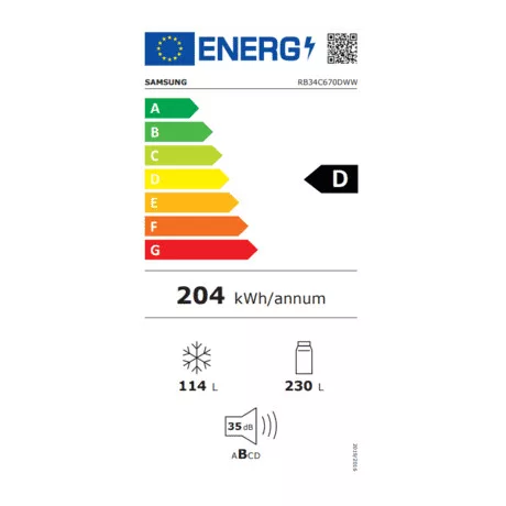 Samsung RB34C670DWW/EF hűtő alulfagyasztós