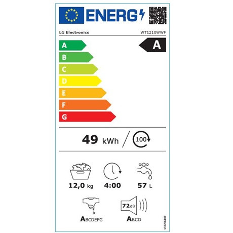 LG WT1210WWF mosó-szárítógép