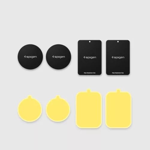 Fém ellenlapka darab mágneses autós tartóhoz - Spigen MP-4P Car Mount Metal Plates - 4 db/csomag